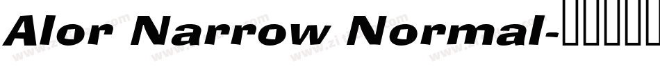 Alor Narrow Normal字体转换